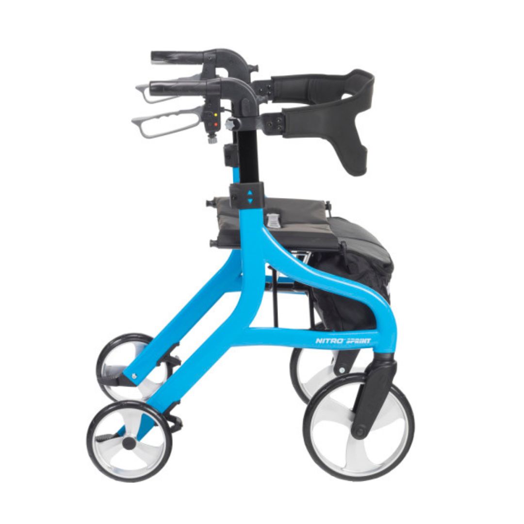 Nitro Sprint Foldable Rollator Walker With Seat (RTL-102662BL) By Drive