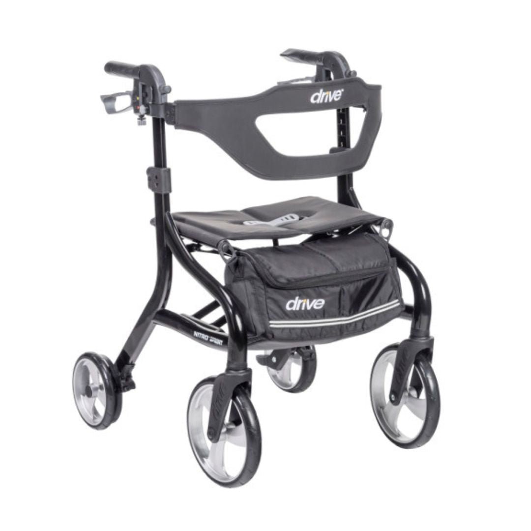 Nitro Sprint Foldable Rollator Walker With Seat (RTL-102662BL) By Drive