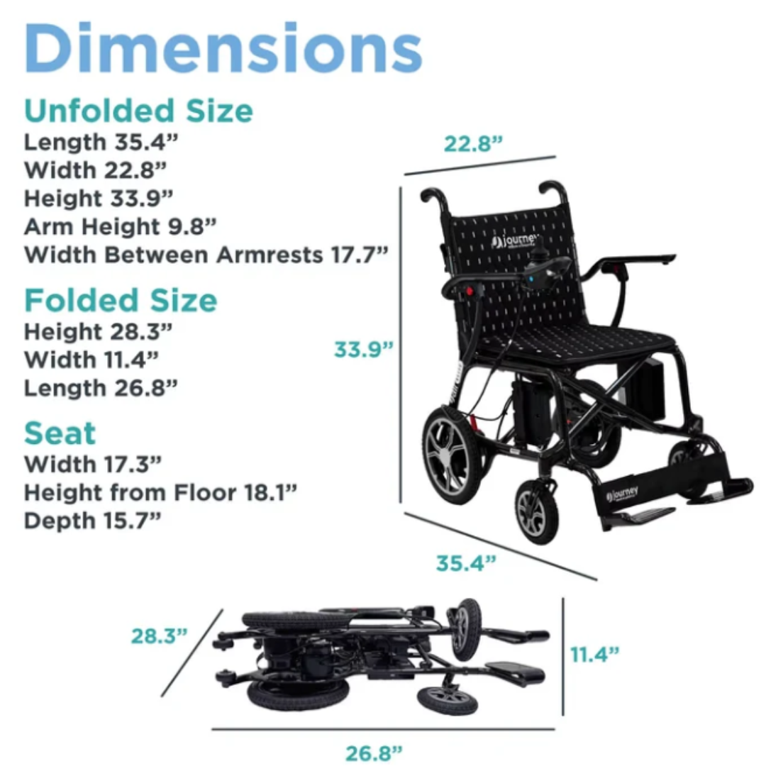 Journey Air Lightweight Folding Power Chair By Journey Health & Lifestyle