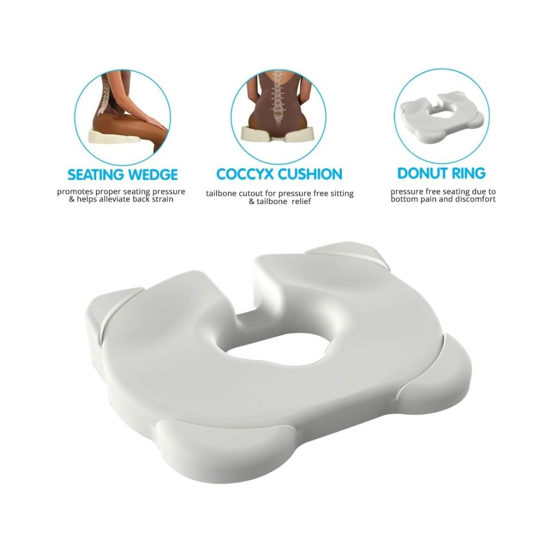 Contour Kabooti 3-in-1 Seat Cushion Ergonomic Portable Donut Pillow for Support