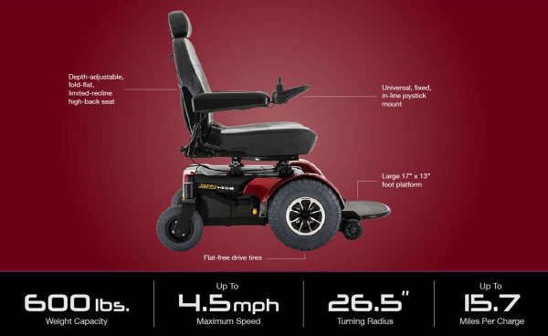 Pride Mobility Bariatric Power Wheelchairs Jazzy 1450