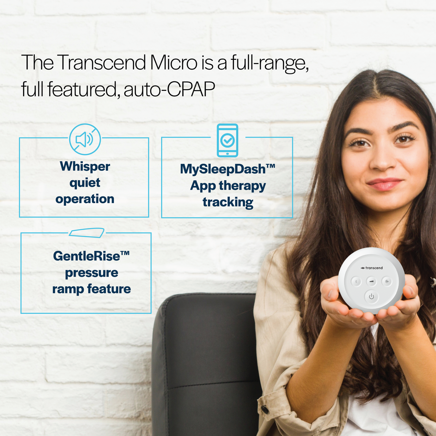 Transcend Micro™ Auto Travel CPAP (CAPSOM506001) By Sunset