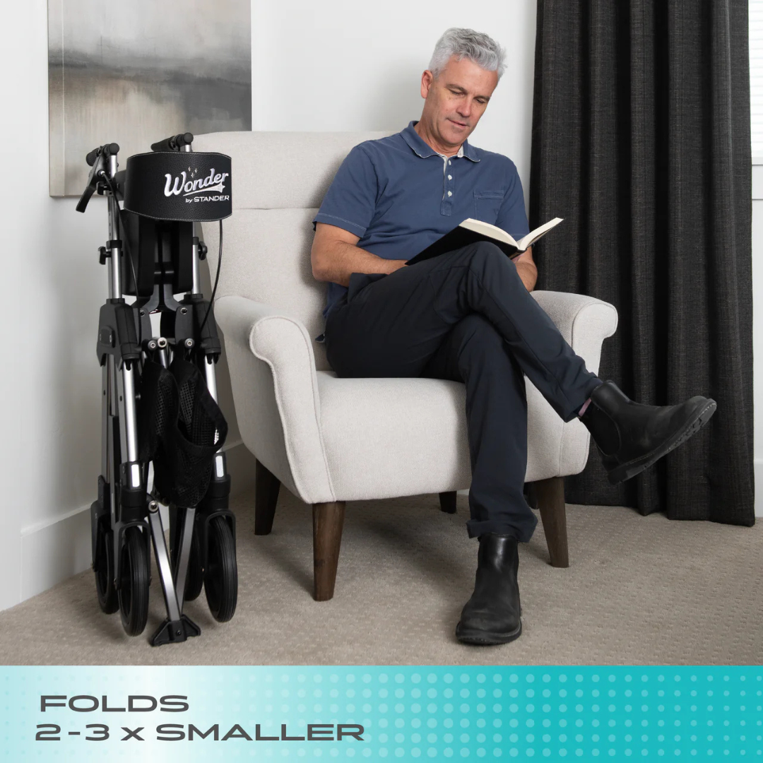 Stander Wonder Rollator HD Heavy Duty Bariatric Rollator with Seat & Basket 4360RR By Stander