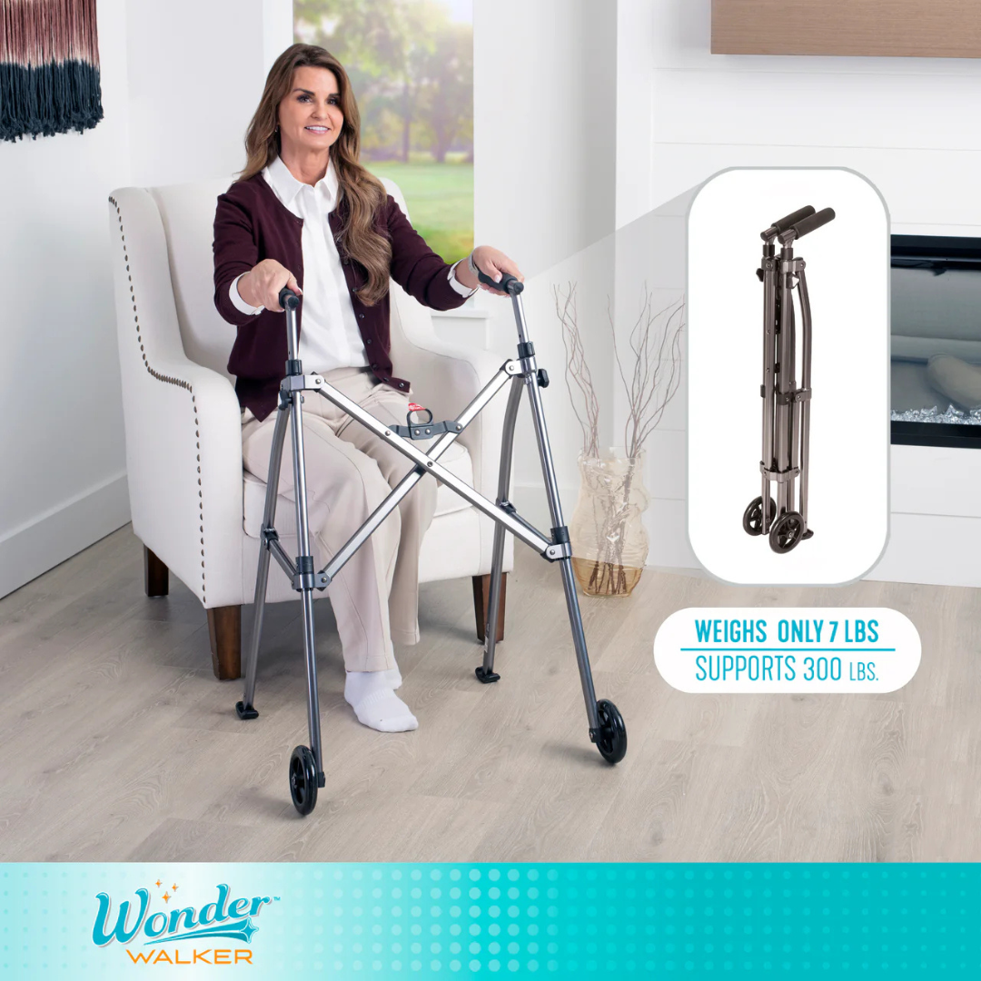 Stander Wonder Walker 4280BW Ultra Compact Folding Two Wheel Walker by Stander