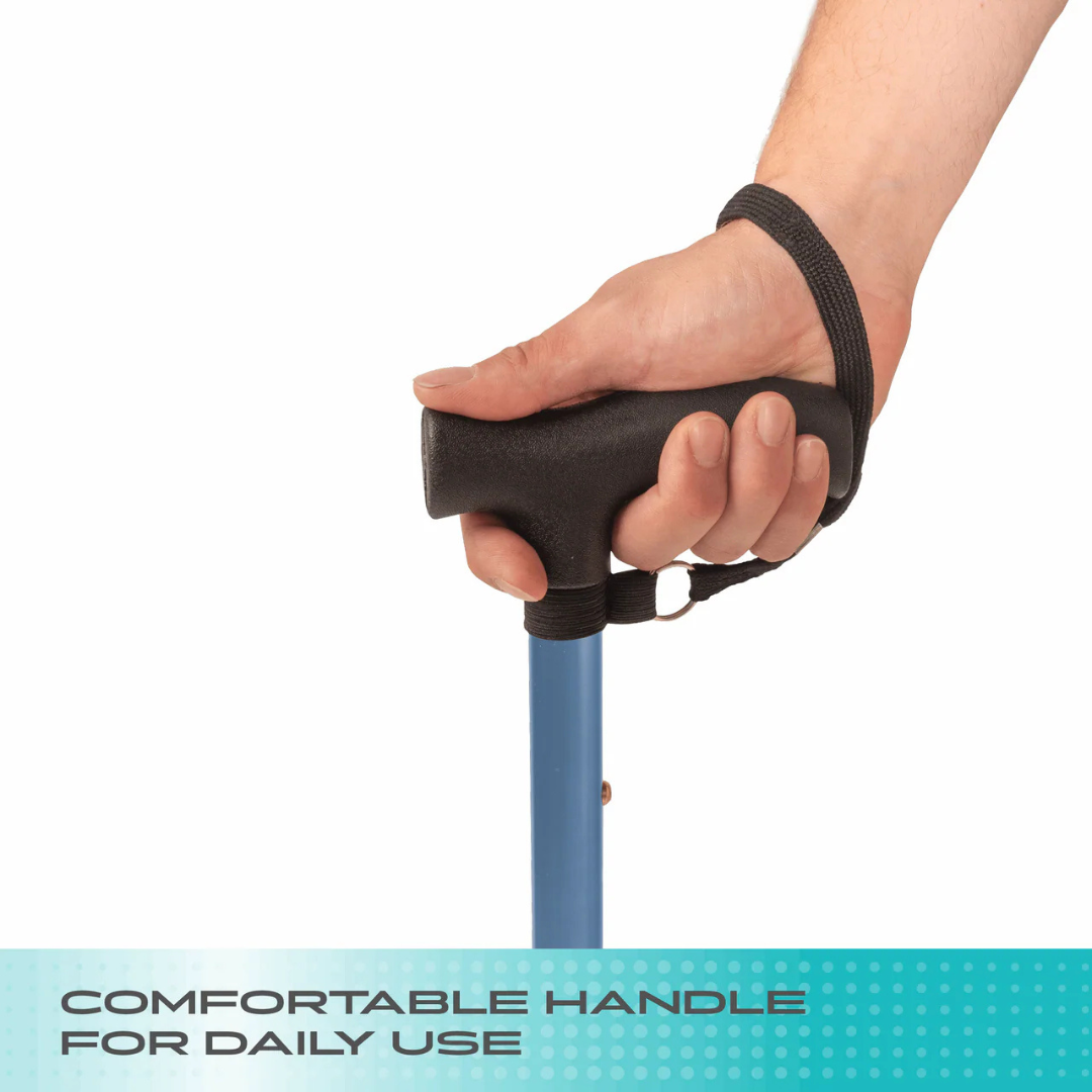 Stander Wonder Cane Folding Quad Tip Walking Cane with Adjustable Height 7510-RR By Stander