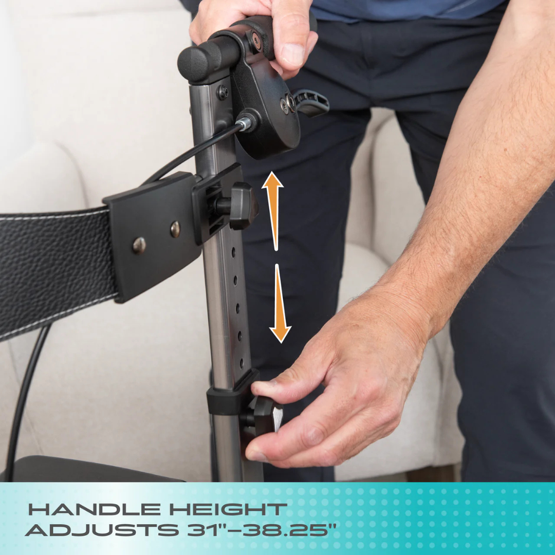 Stander Wonder Rollator HD Heavy Duty Bariatric Rollator with Seat & Basket 4360RR By Stander