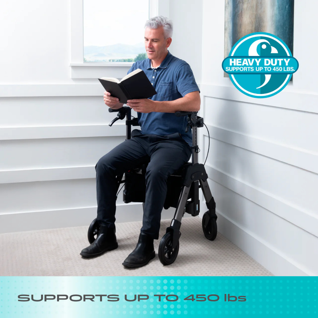 Stander Wonder Rollator HD Heavy Duty Bariatric Rollator with Seat & Basket 4360RR By Stander