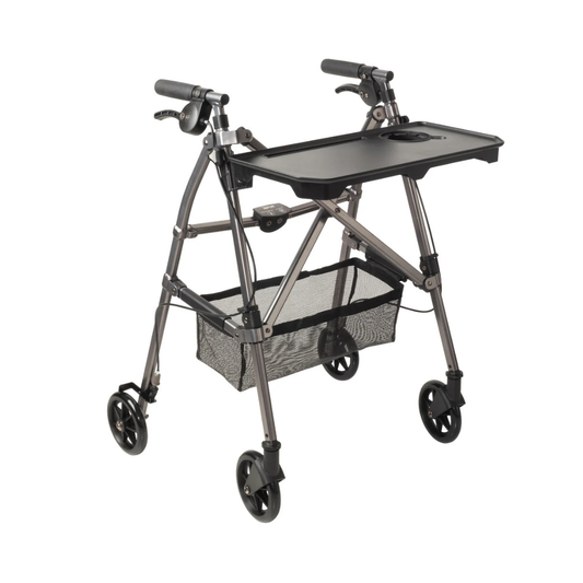 Stander Wonder Indoor Rollator with Tray Table Basket & Folding Design 4390 By Stander