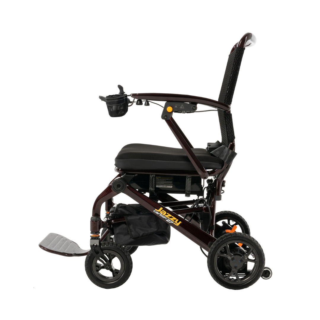 Jazzy Carbon 27 Lightweight Folding Power Wheelchair By Pride Mobility