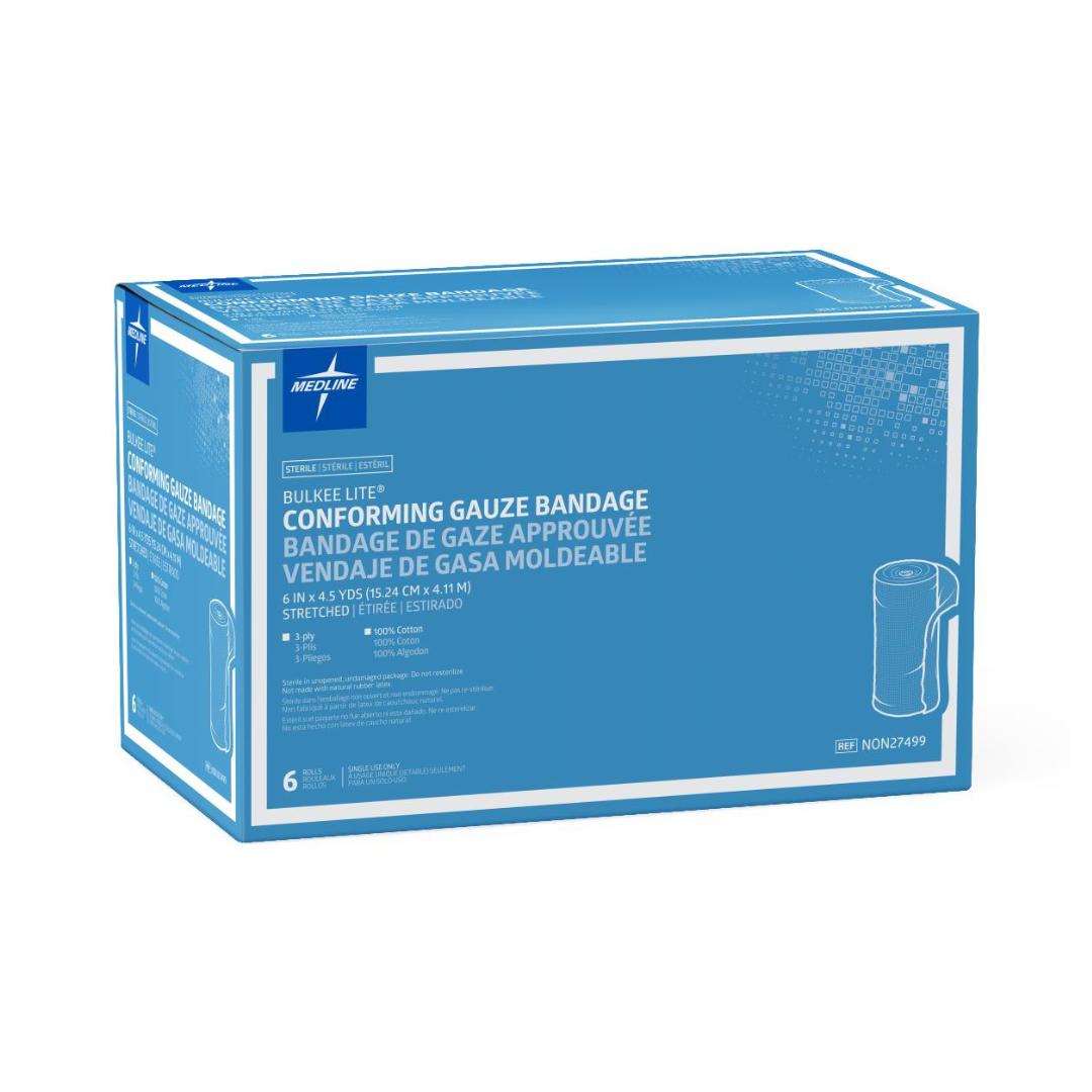 Bulkee Lite Sterile Cotton Conforming Bandages By Medline