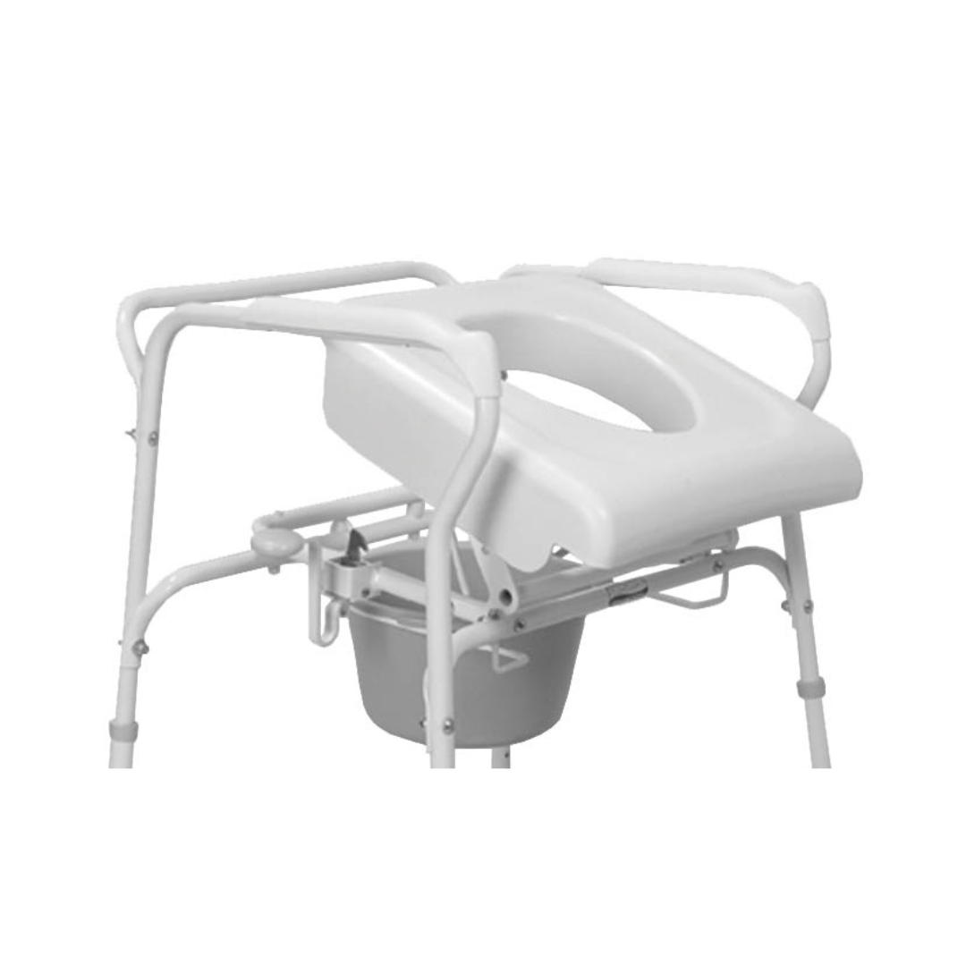 Carex Uplift Commode Assist Self Powered 70% Lift Commode Chair 300 lb CCFCA200 By Compass Health