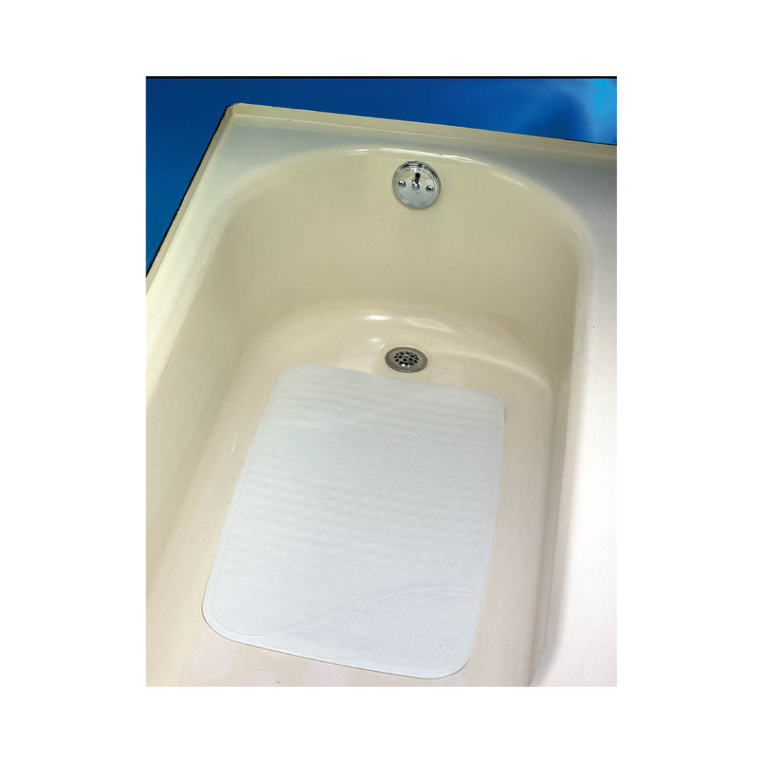 Carex Non-Slip Bath Mat White Suction Safety Shower Mat FGB21600 By Compass Health