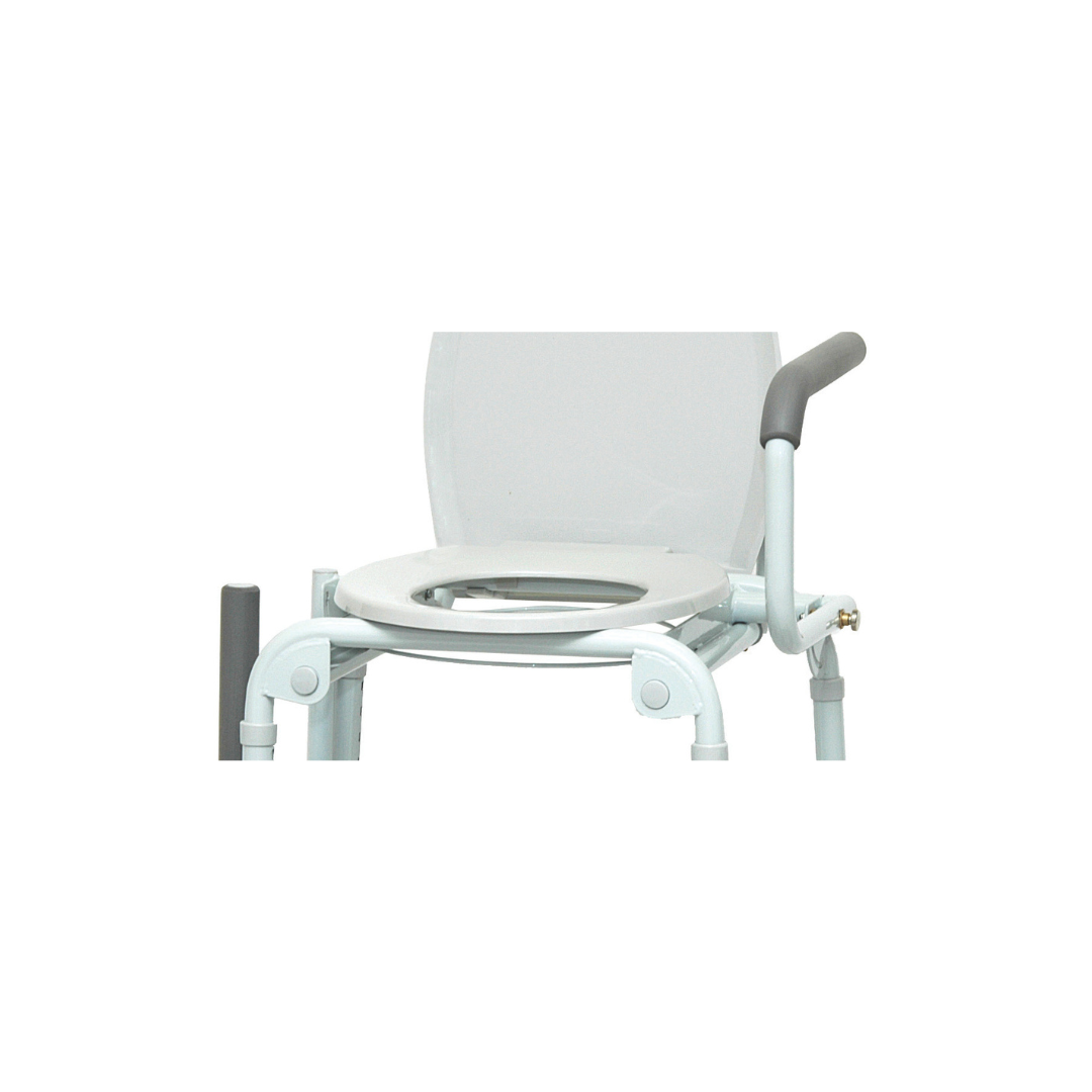 ProBasics Steel Drop-Arm Commode 300 lb Patient Transfer Commode BSDAC By Compass Health