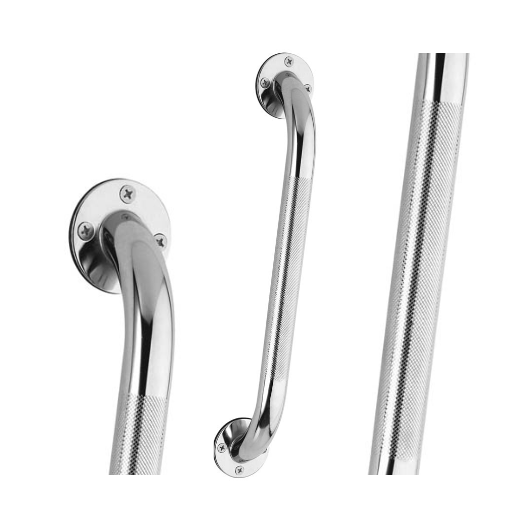 Carex 18-Inch Textured Wall Grab Bar Steel Safety Rail FGB21100 0000 By Compass Health