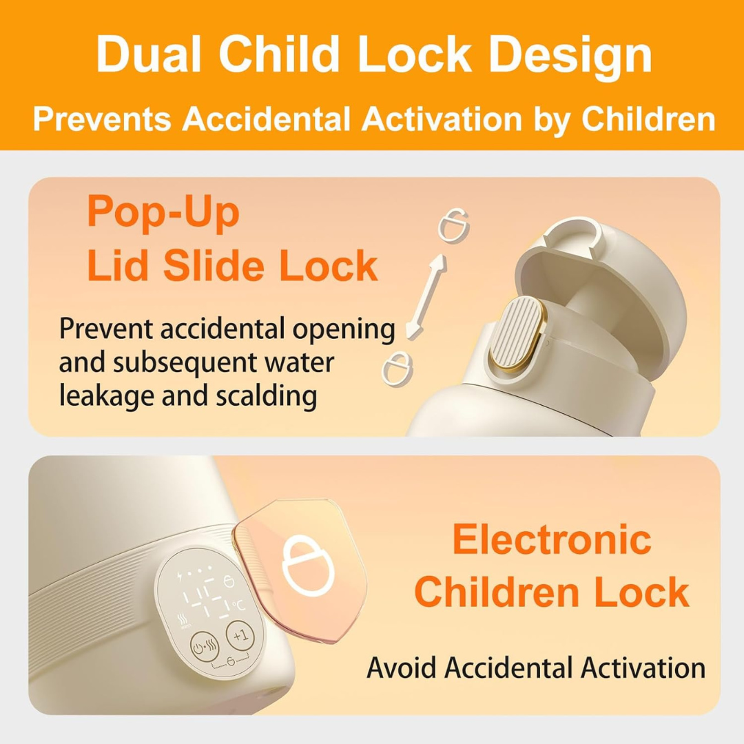 Portable Baby Bottle Warmer for Travel – Fast Heating 14,000 mAh Rechargeable Milk & Water Warmer