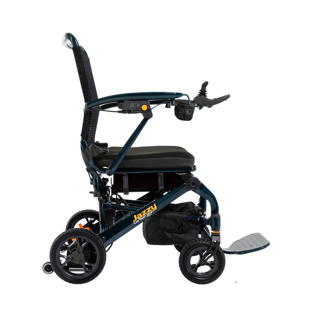 Jazzy Carbon 27 Lightweight Folding Power Wheelchair By Pride Mobility