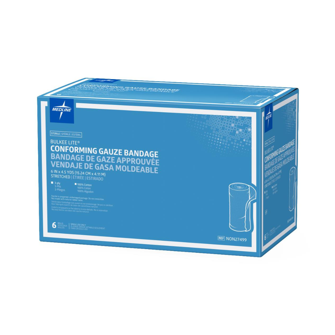Bulkee Lite Sterile Cotton Conforming Bandages By Medline