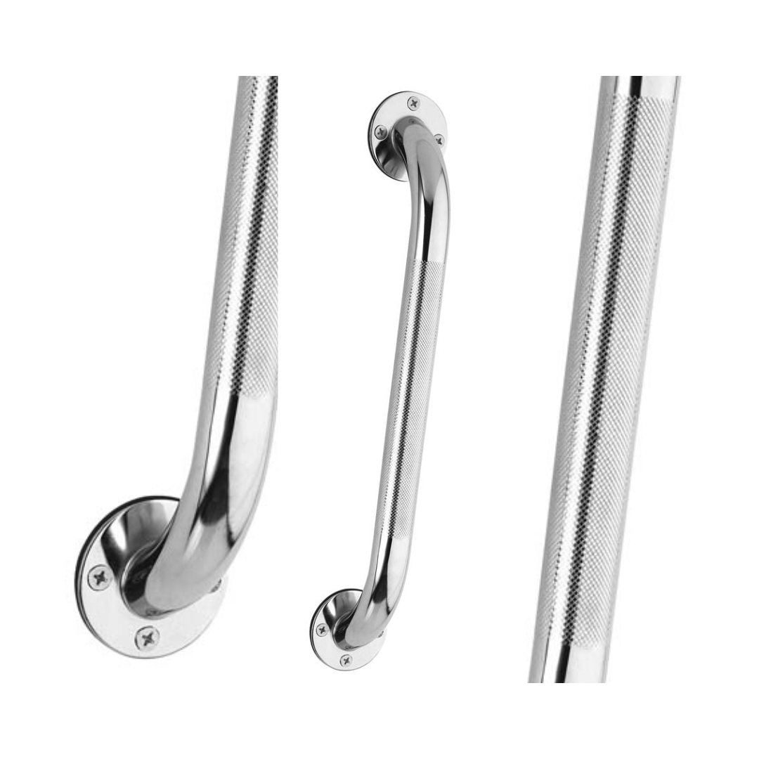 Carex 12-Inch Textured Wall Grab Bar Steel Safety Rail FGB20900 0000 By Compass Health