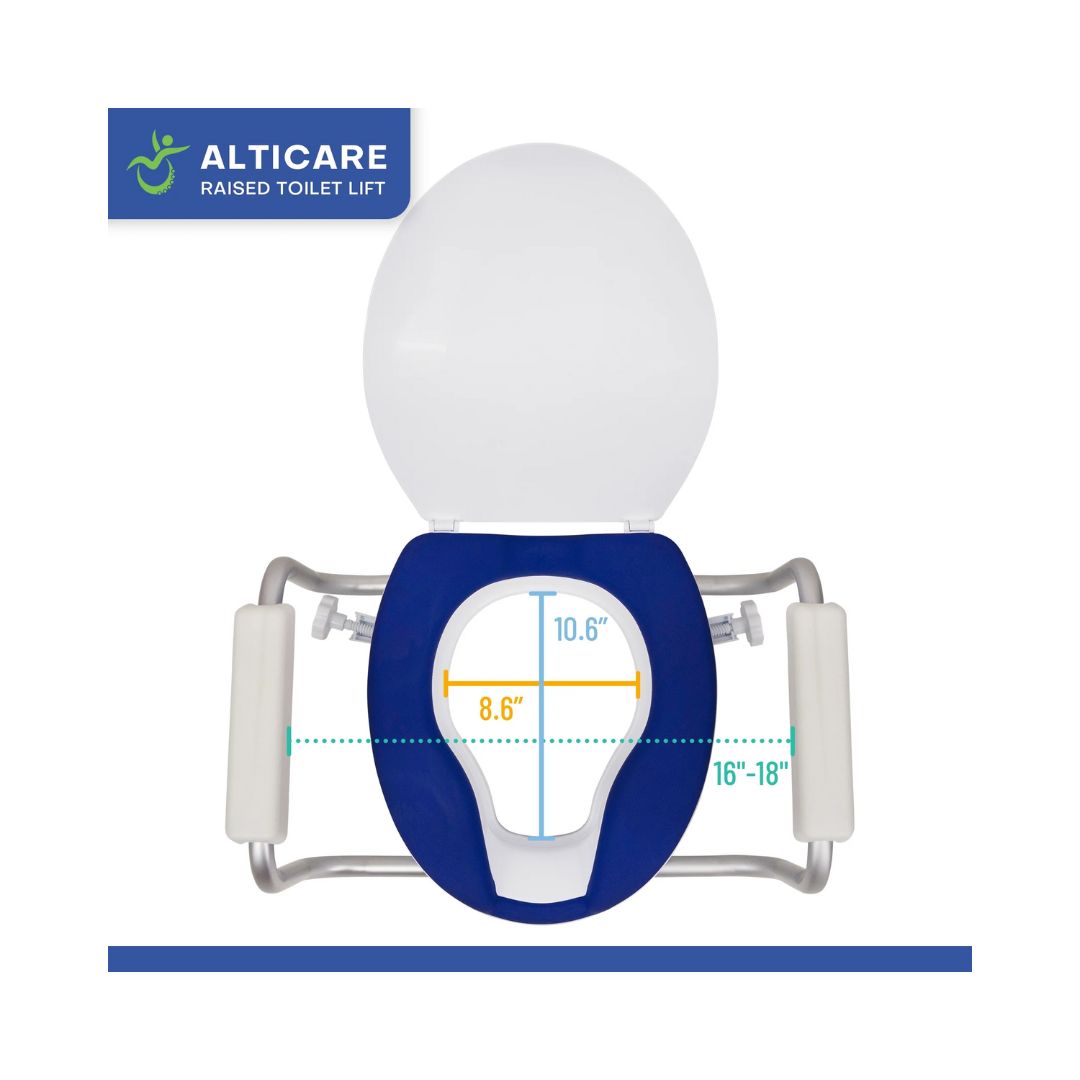 AltiCare 5 Non-Slip Raised Toilet Seat (MP-P09) By Mobile Patient Lift