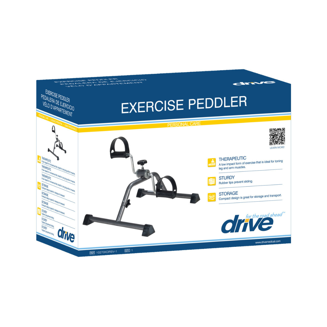 Exercise Peddler Adjustable Resistance & Anti-Slip Base 10270KDRSV-1 By Drive Medical