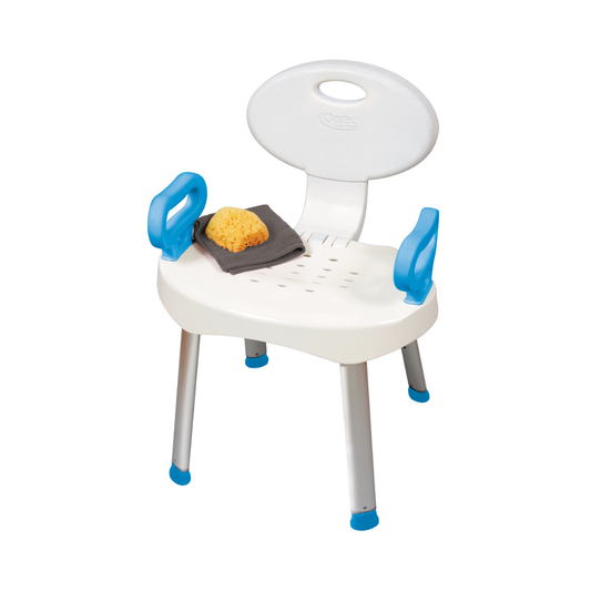 Carex E-Z Bath & Shower Seat with Handles Adjustable Bath Chair 300 lb FGB66000 By Compass Health