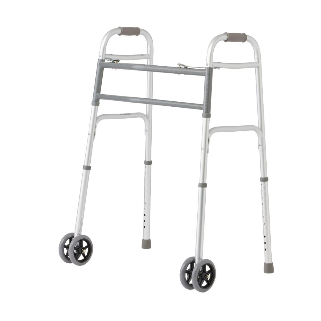 Medline Bariatric 2 Button Folding Walker (MDS86410XWW) By Medline