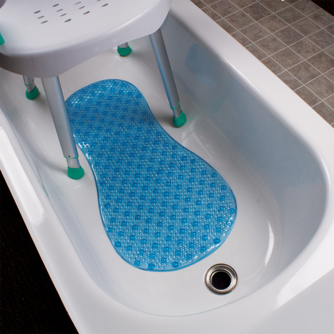 Carex Bath Mat for Showers and Tubs Slip Resistant Suction Safety Mat FGB22100 By Compass Health