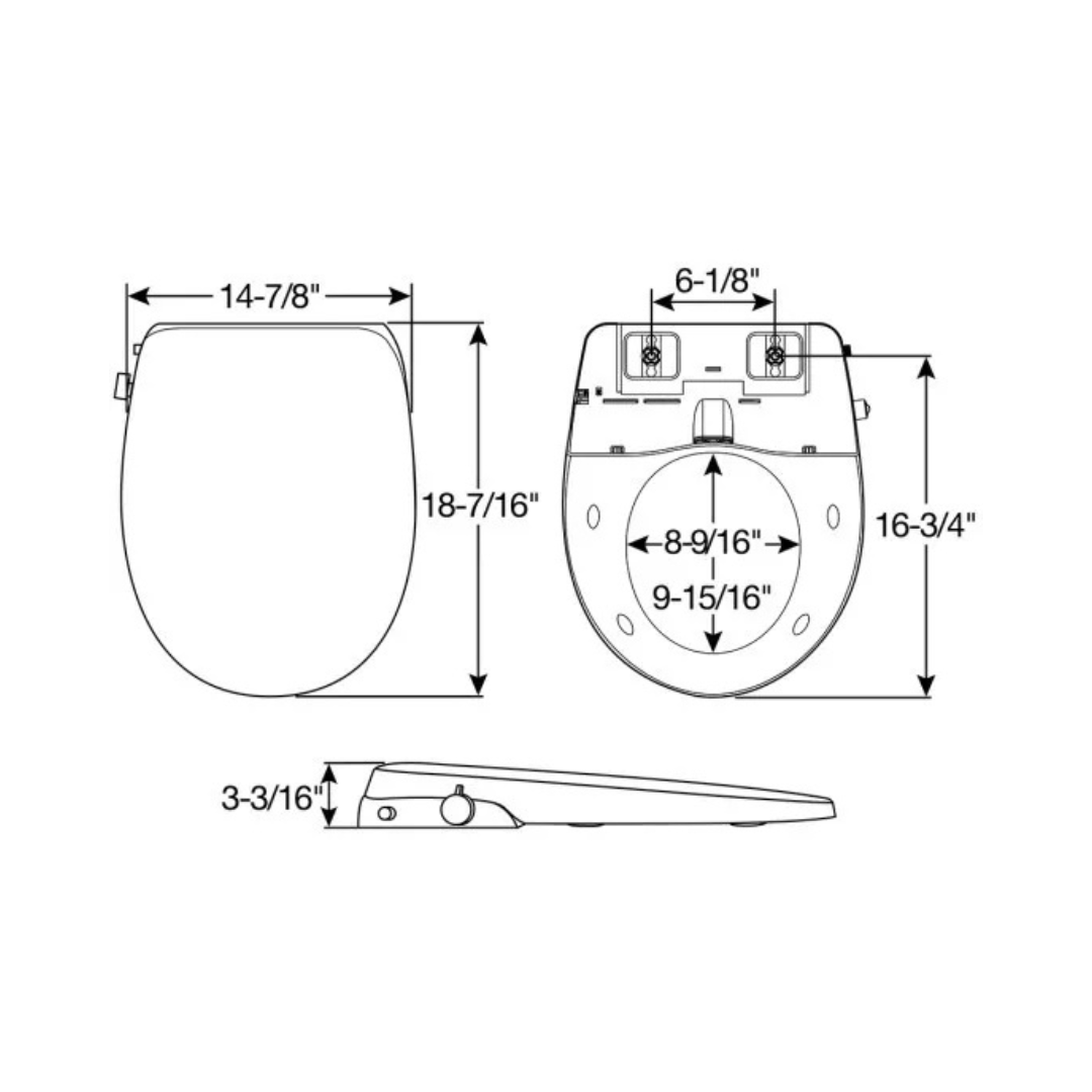 Bemis Haven Round Plastic Bidet Toilet Seat (HV500R) By Bemis