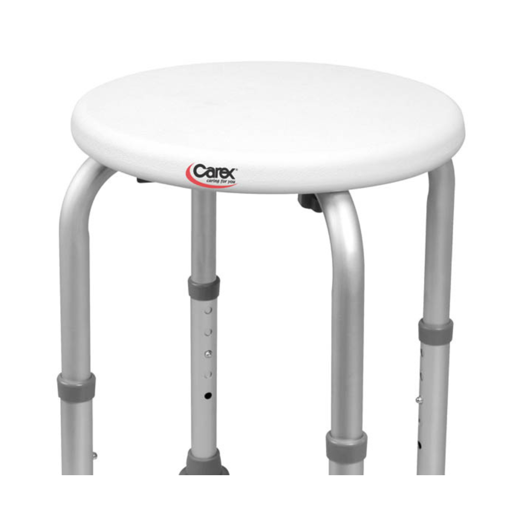 Carex Compact Shower Stool Adjustable Bath Seat for Narrow Tubs 250 lb FGB600TF By Compass Health