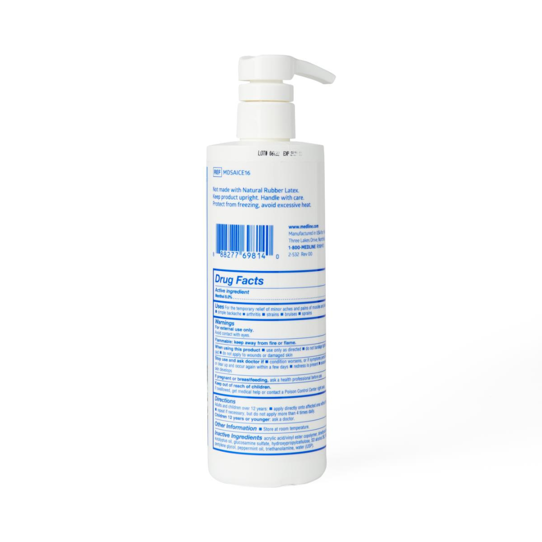 ActivICE Topical Pain Reliever 16 oz Gel Pump Bottle By Medline