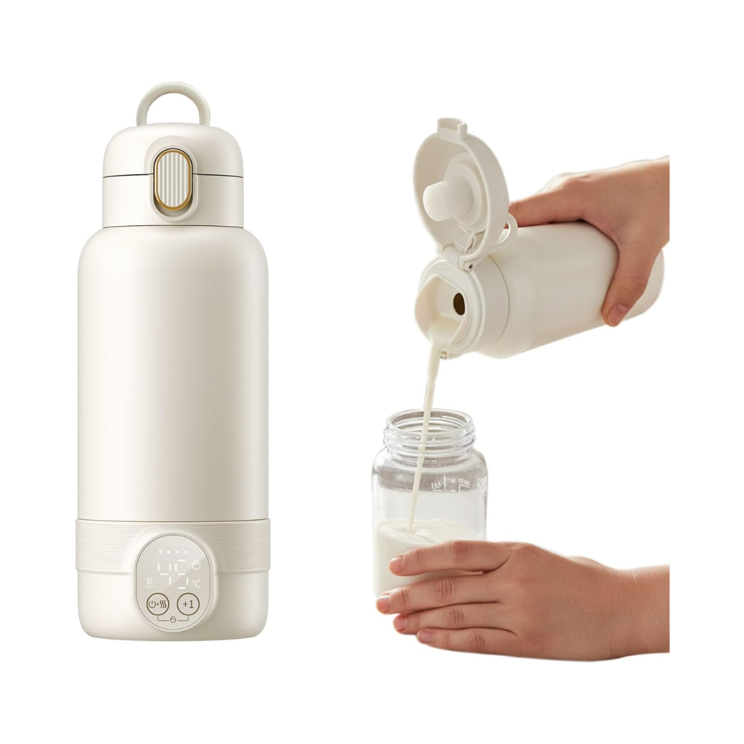 Portable Baby Bottle Warmer for Travel – Fast Heating 14,000 mAh Rechargeable Milk & Water Warmer