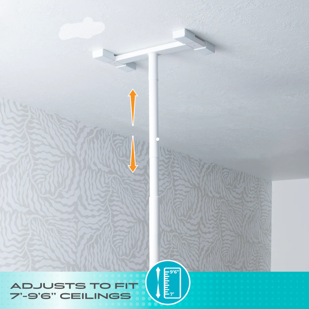 Stander Double Handle Floor to Ceiling Grab Bar Safety Support Pole 8142W By Stander