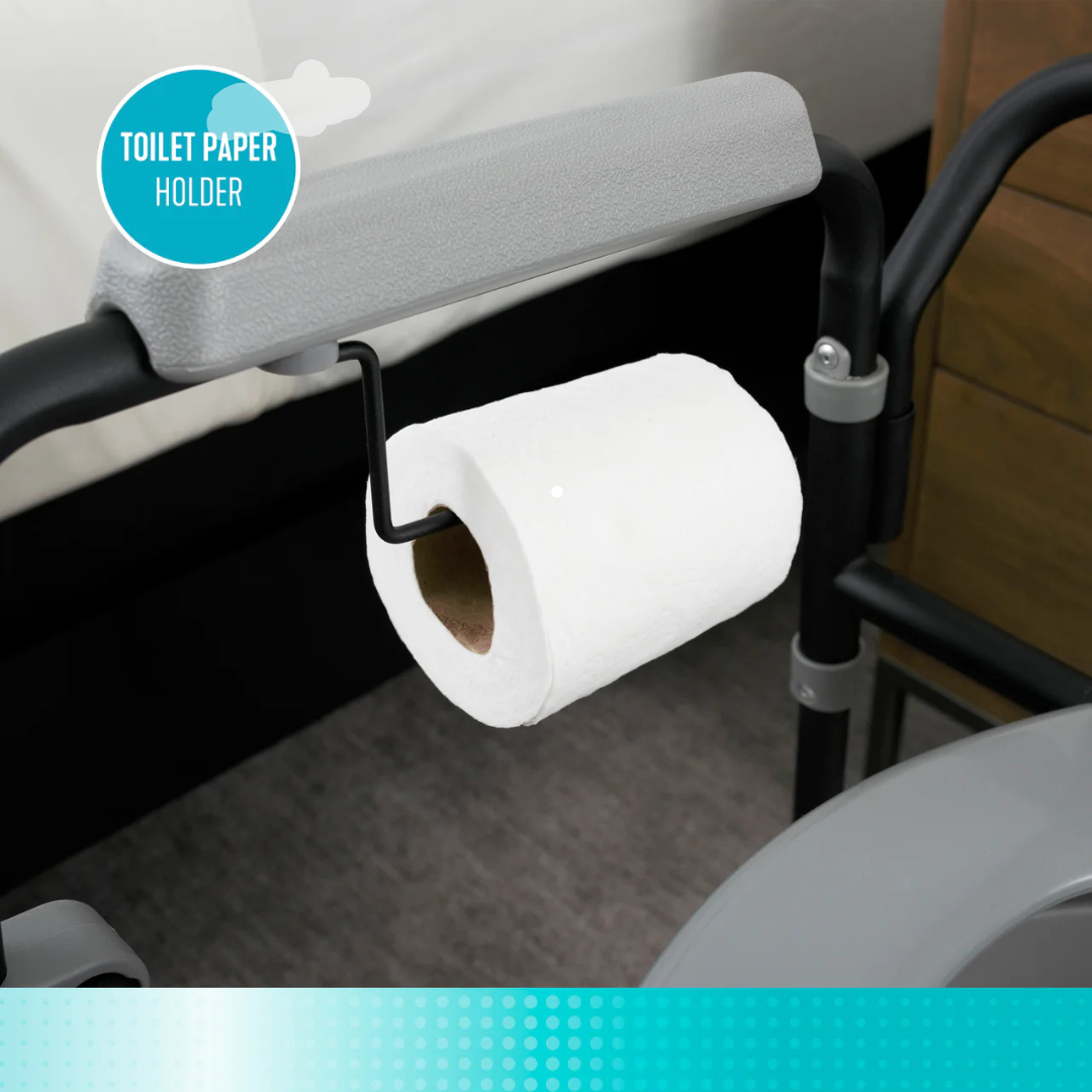 Universal Bedside Commode with Adjustable Height & Toilet Paper Holder 2300 By Stander