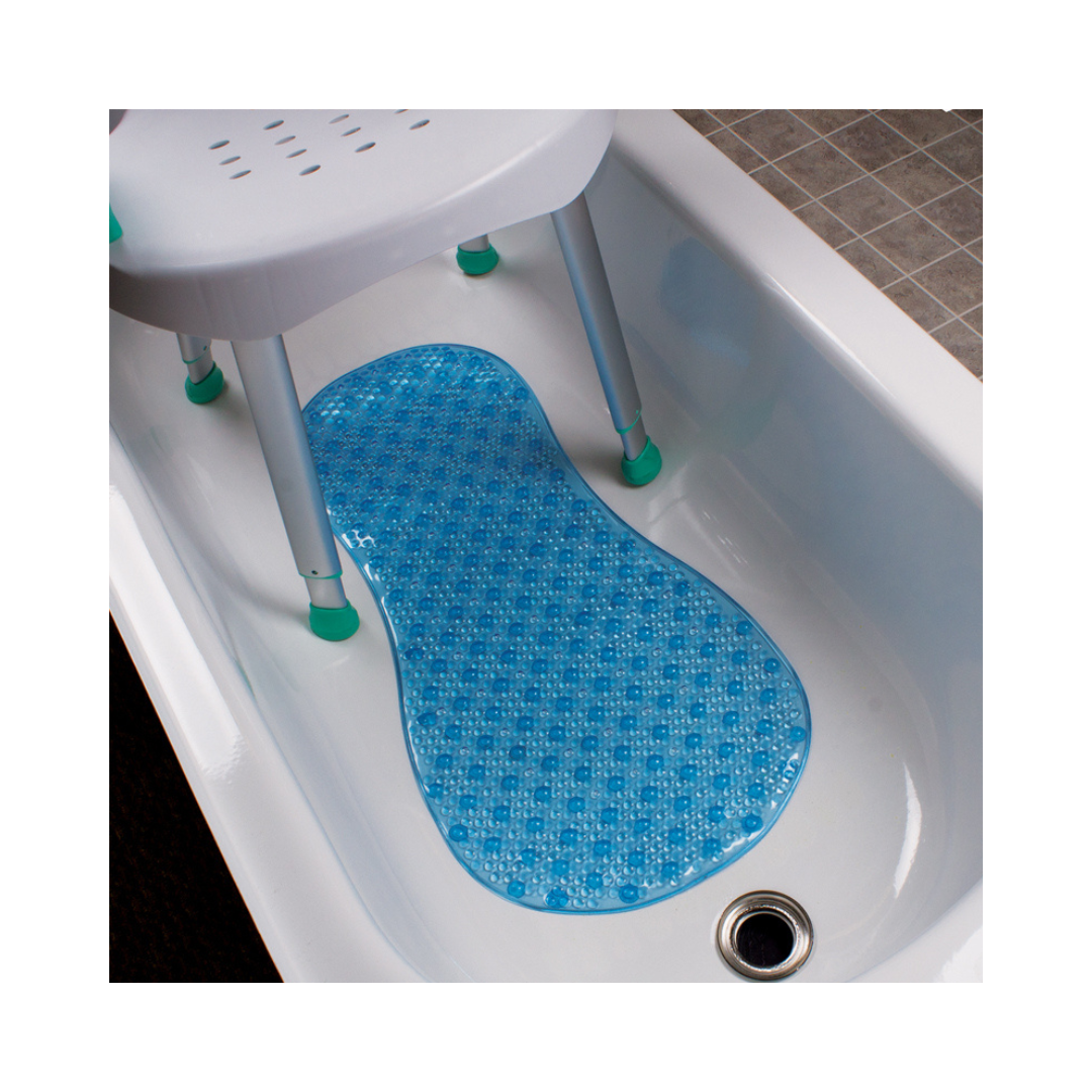 Carex Bath Mat for Showers and Tubs Slip Resistant Suction Safety Mat FGB22100 By Compass Health