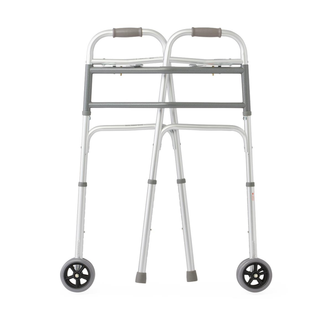Medline Bariatric 2 Button Folding Walker MDS86410XWW By Medline Bariatric 2 Button Folding Walker MDS86410XWW By
