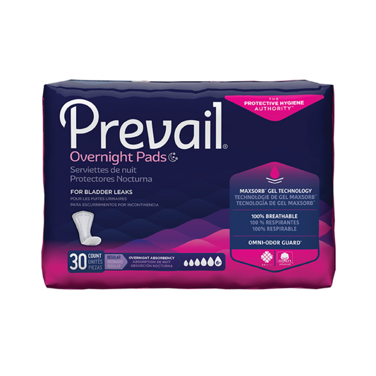 Prevail Overnight Absorbency Bladder Control Pads For Women