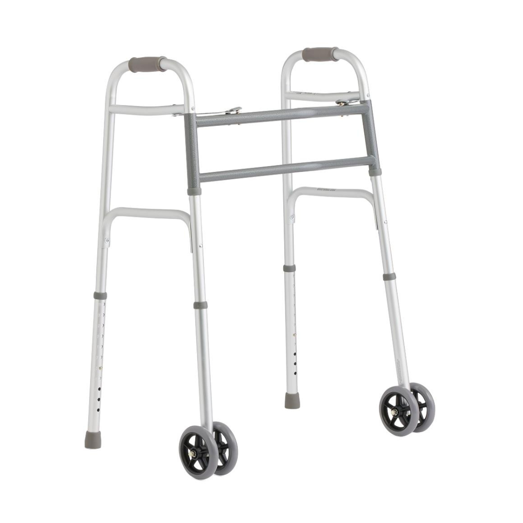 Medline Bariatric 2 Button Folding Walker (MDS86410XWW) By Medline