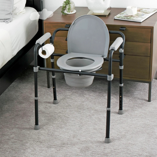 Universal Bedside Commode with Adjustable Height & Toilet Paper Holder 2300 By Stander
