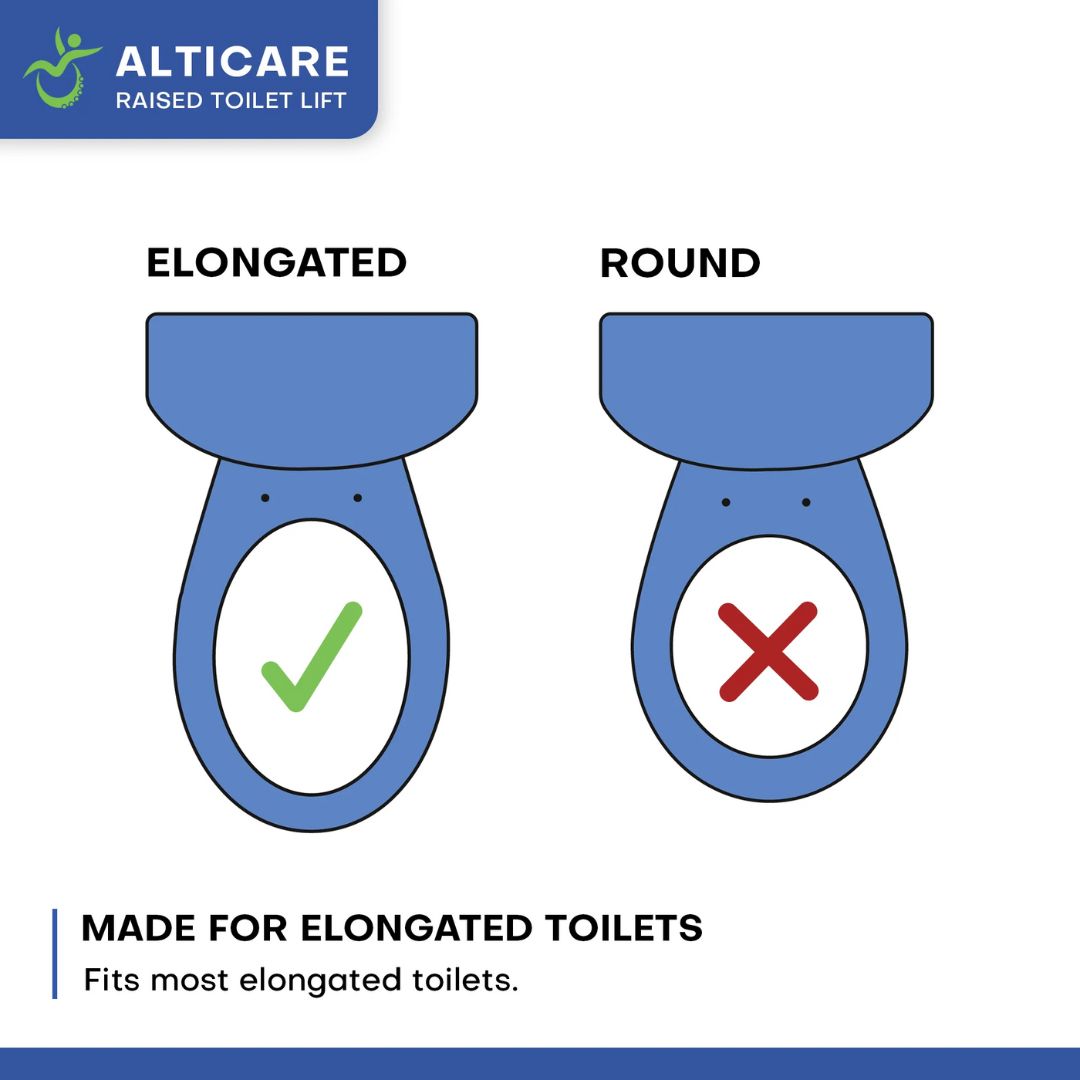 AltiCare 5 Non-Slip Raised Toilet Seat (MP-P09) By Mobile Patient Lift