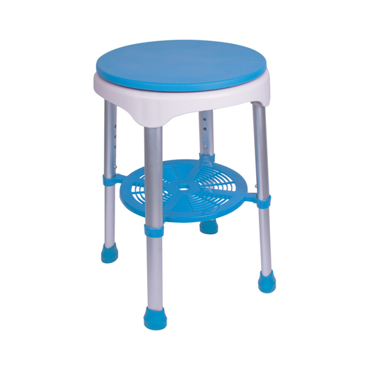 Carex EZ Shower Swivel Stool 360° Rotating Bath Seat 300 lb FGB61200 By Compass Health