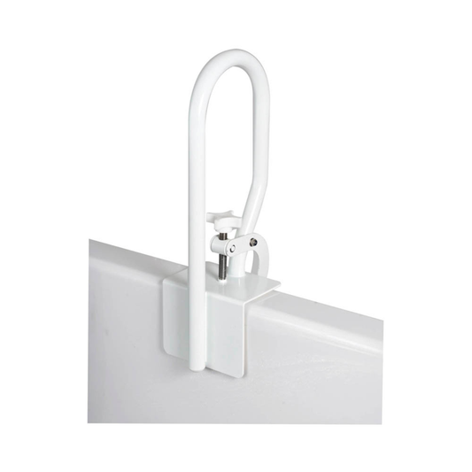 Carex White Bathtub Rail Adjustable Tub Safety Grab Bar FGB20400 0000 By Compass Health