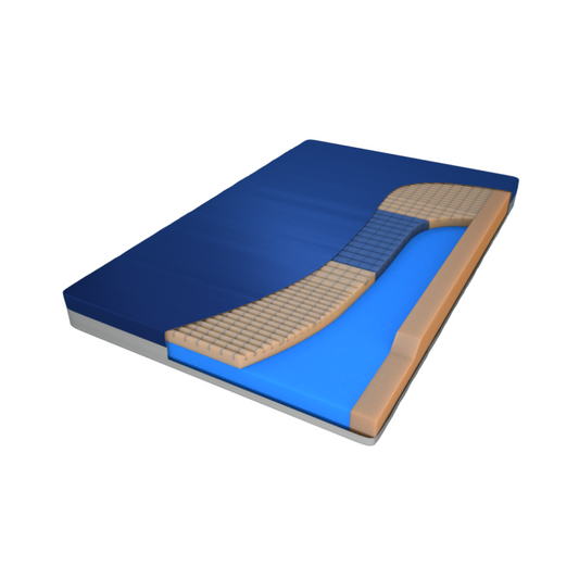 Transfer Master Ascent Mattress with layered foam and supportive grid design showing internal structure