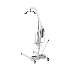 Drive Medical Battery Powered Patient Lift 13240 with white frame and adjustable height