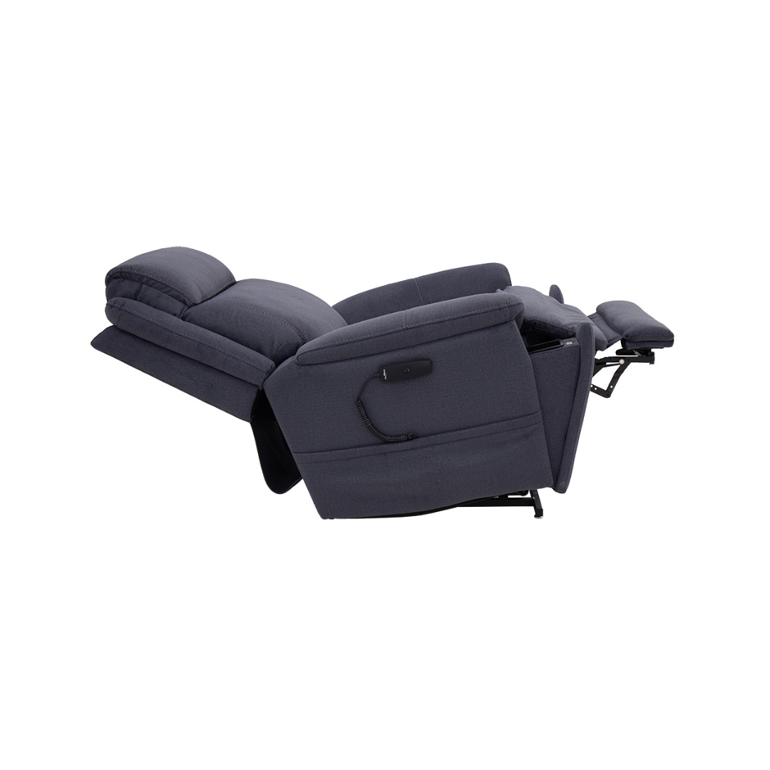 Pride Mobility Evolution Collection Medical Lift Chairs LC435M in gray reclining position