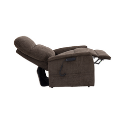 Pride Mobility Genesis Collection Lift Chairs in brown reclining position