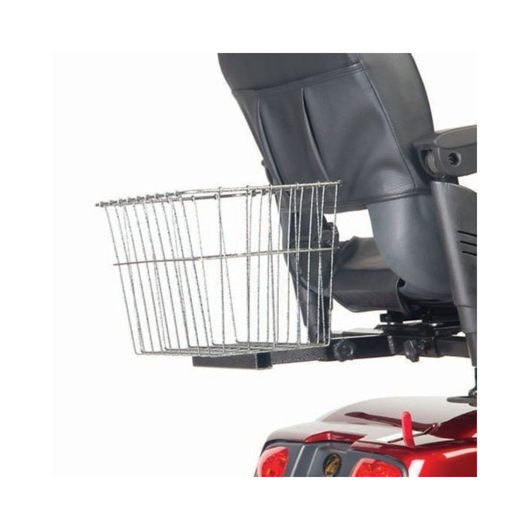 Golden Technologies Rear Basket for mobility scooter in silver with wire frame design