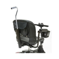 Pride Mobility Single Rear Mount Cane & Crutch Holder attached to a scooter