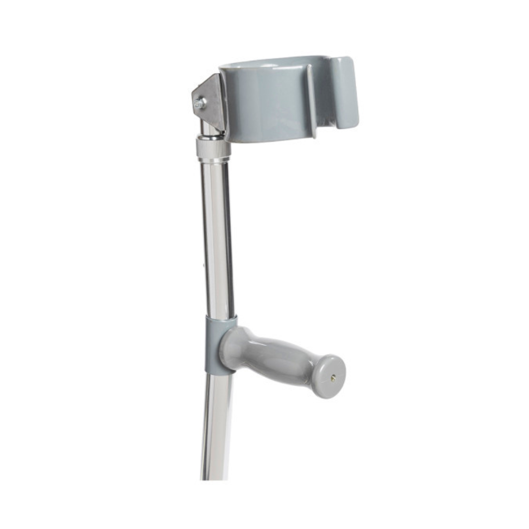 Drive Medical Steel Forearm Crutches Adjustable Height in gray for support and stability