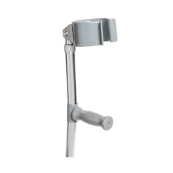 Drive Medical Steel Forearm Crutches Adjustable Height in gray for support and stability