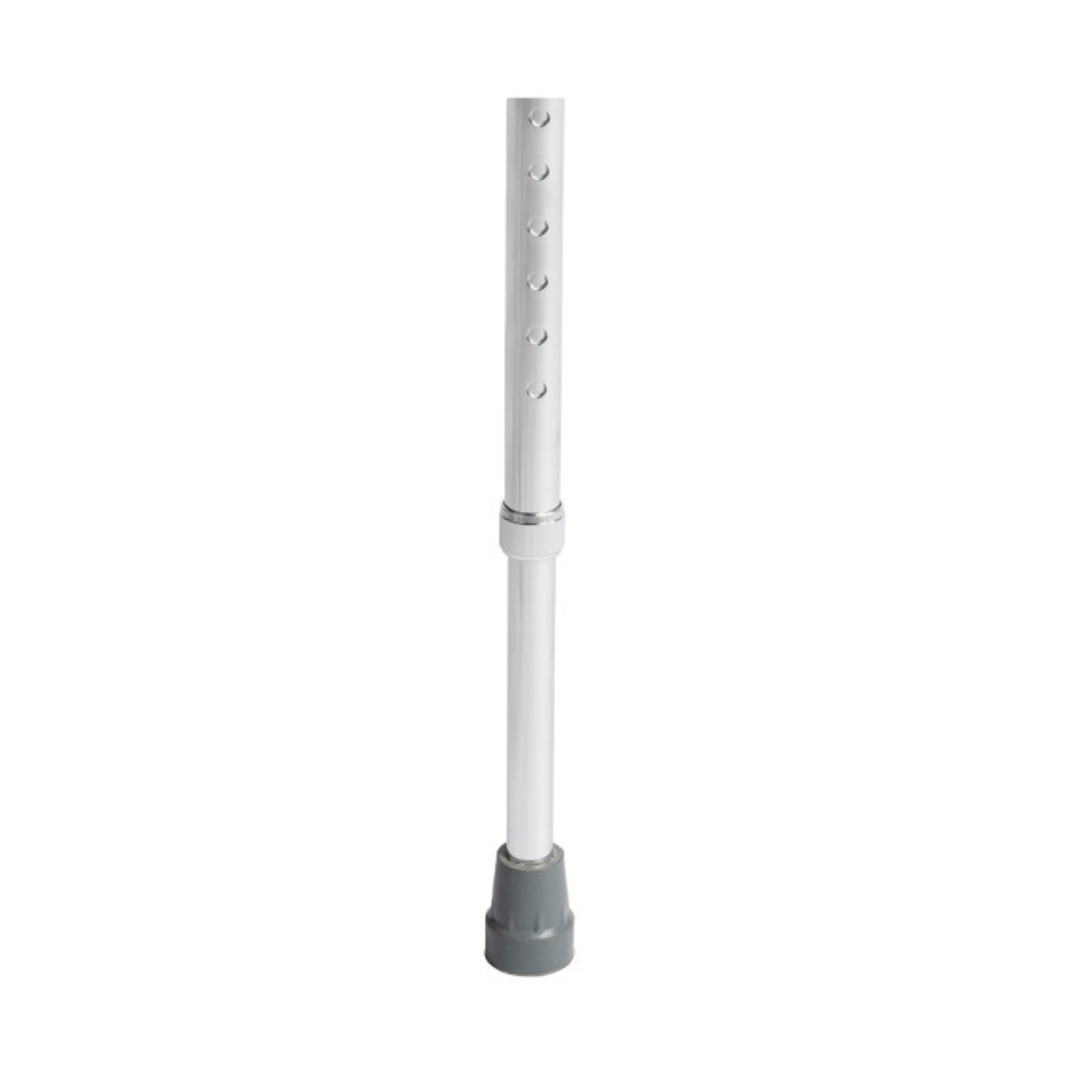 Drive Medical Steel Forearm Crutches Adjustable Height in white with rubber tip for stability